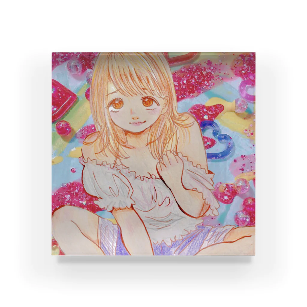 ミドルのおえかき帳の｢誘ってるの？｣ Acrylic Block