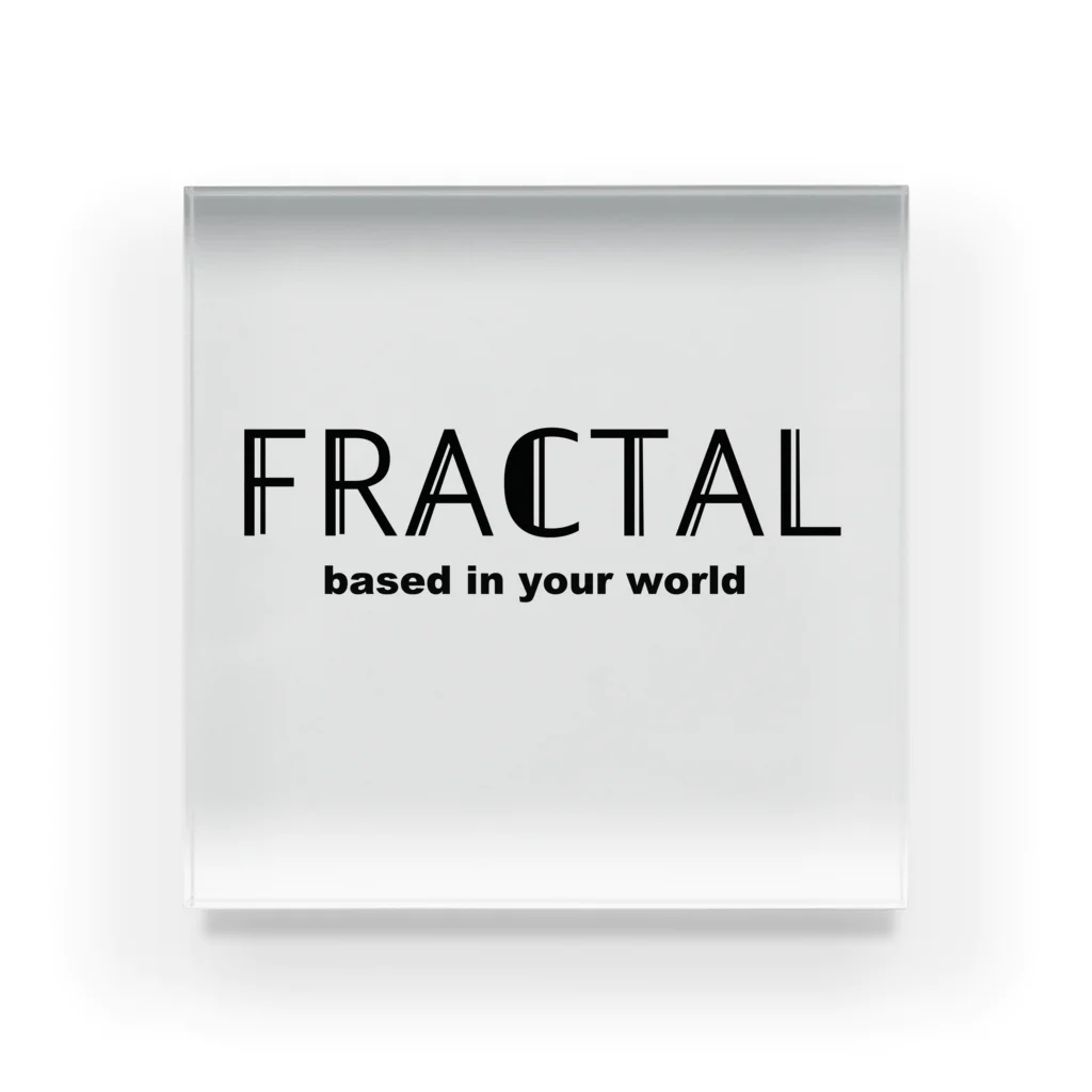 fractal_jpのロゴ アクリルブロック