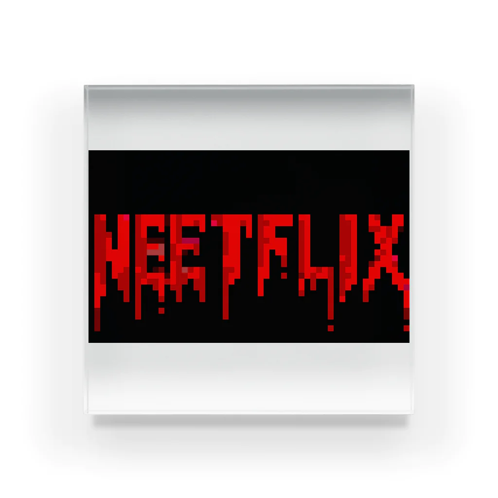   NEETFLIXのNEETFLIX LOGO-3 アクリルブロック