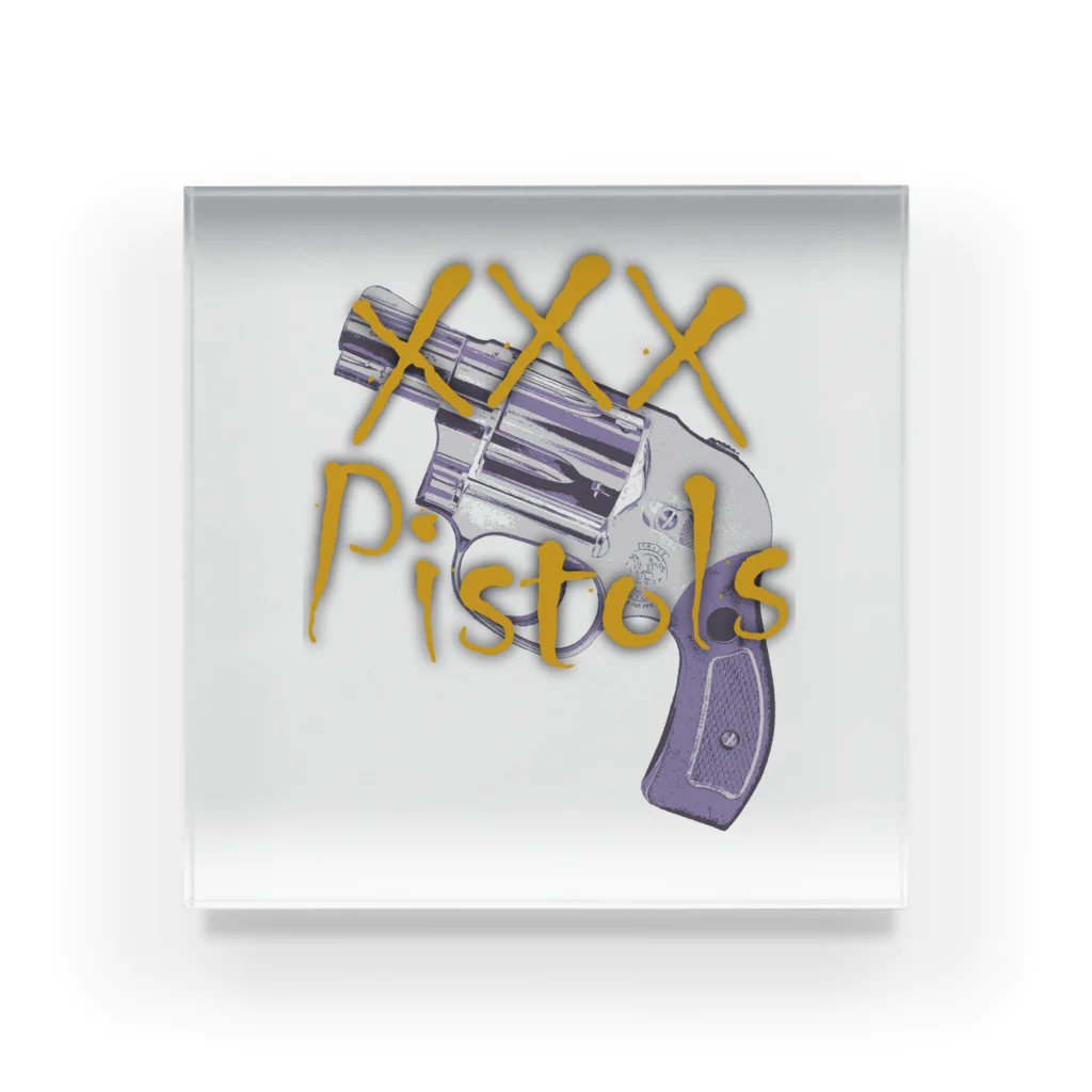 鐘真庵suzuri店のXXXpistols Acrylic Block