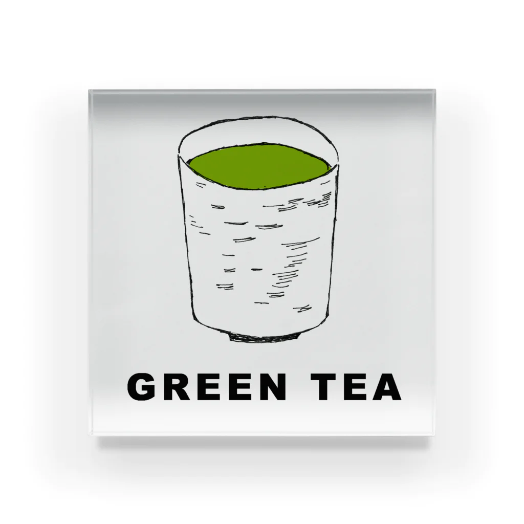 NIKORASU GOのジャパニーズスピリッツデザイン「緑茶」 アクリルブロック
