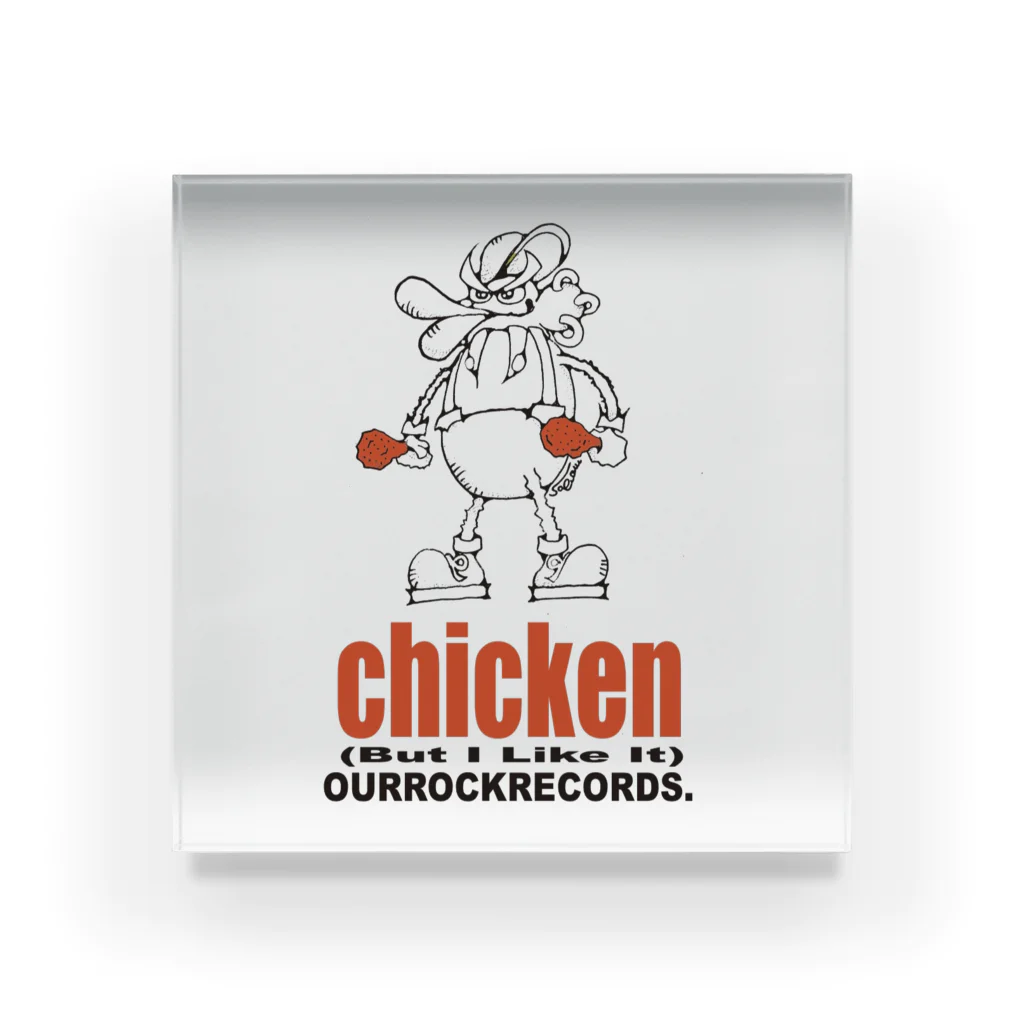 ナカガワ サトルのourrockrecords@chicken アクリルブロック