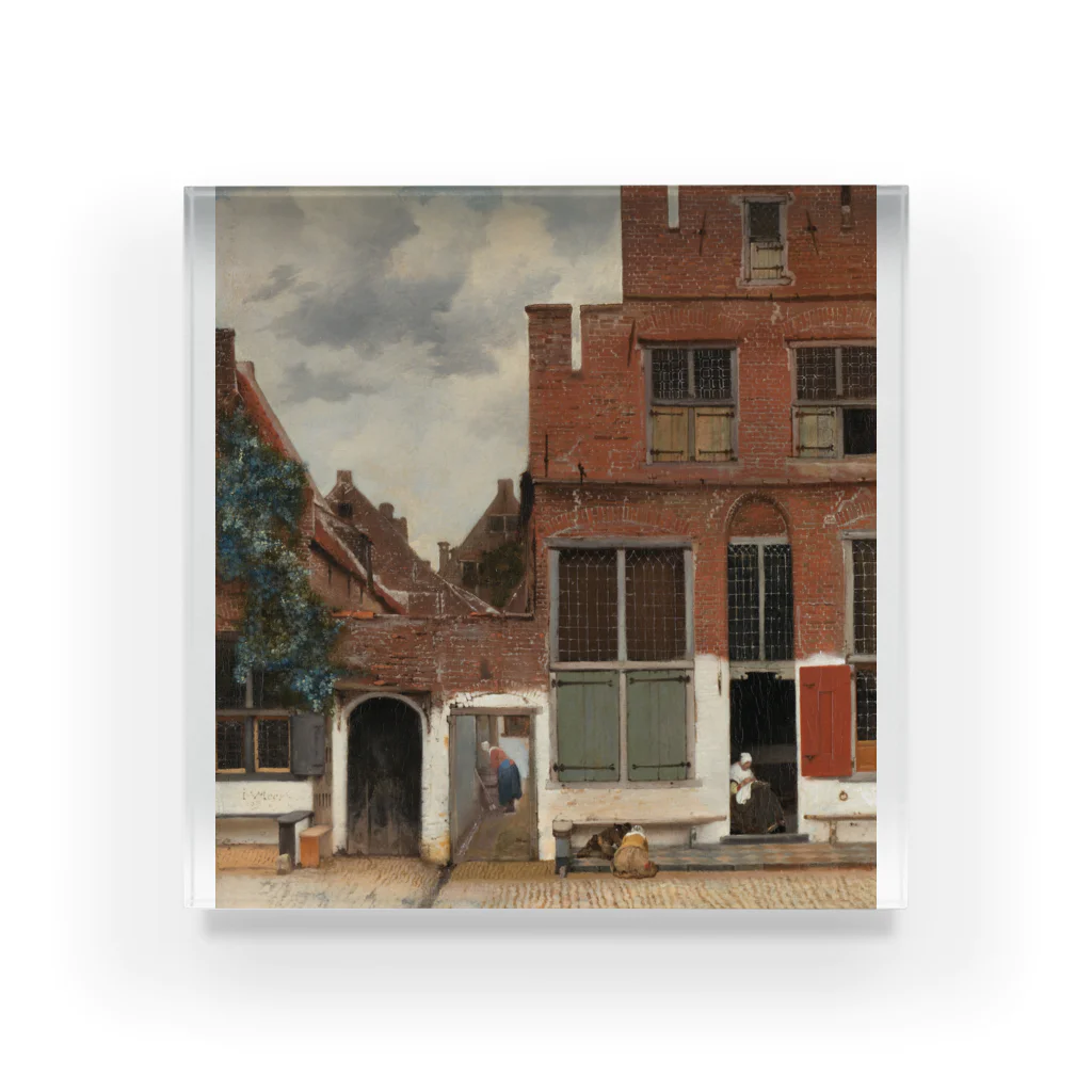 Art Baseの小路 / フェルメール (View of Houses in Delft (The little Street) 1658) アクリルブロック