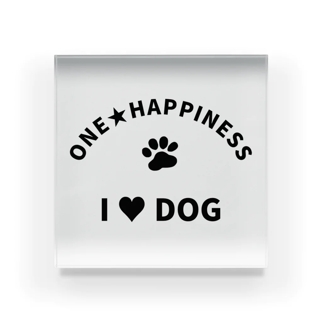 onehappinessのI LOVE DOG　ONEHAPPINESS Acrylic Block