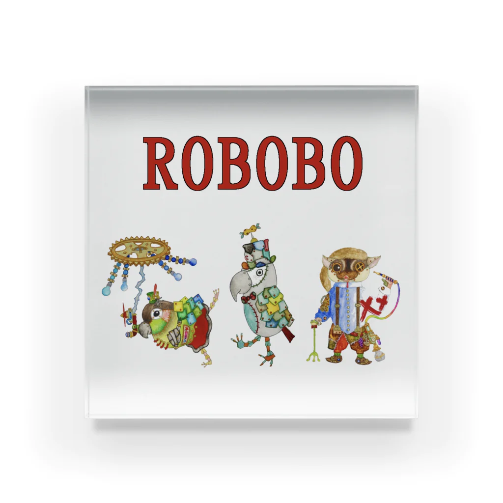 ねこぜや のROBOBO ロボトリオ🤖 Acrylic Block