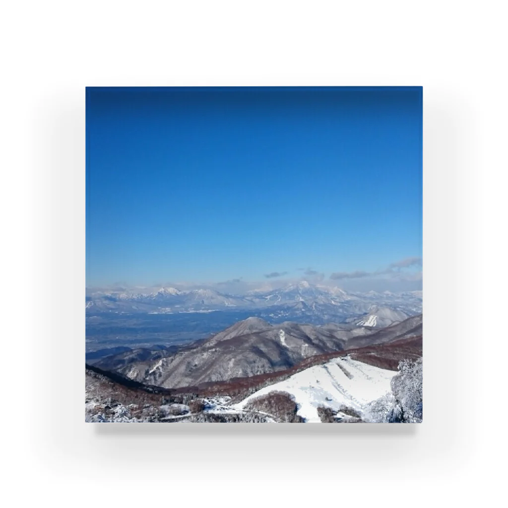 Arthurの雪山と青空 Acrylic Block