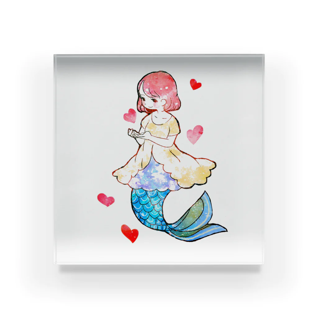 peaches-momokoの人魚姫 Acrylic Block