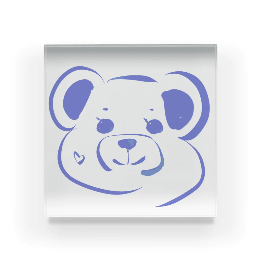 くまさんしょっぷ🐻のいきてるくま🐻 Acrylic Block