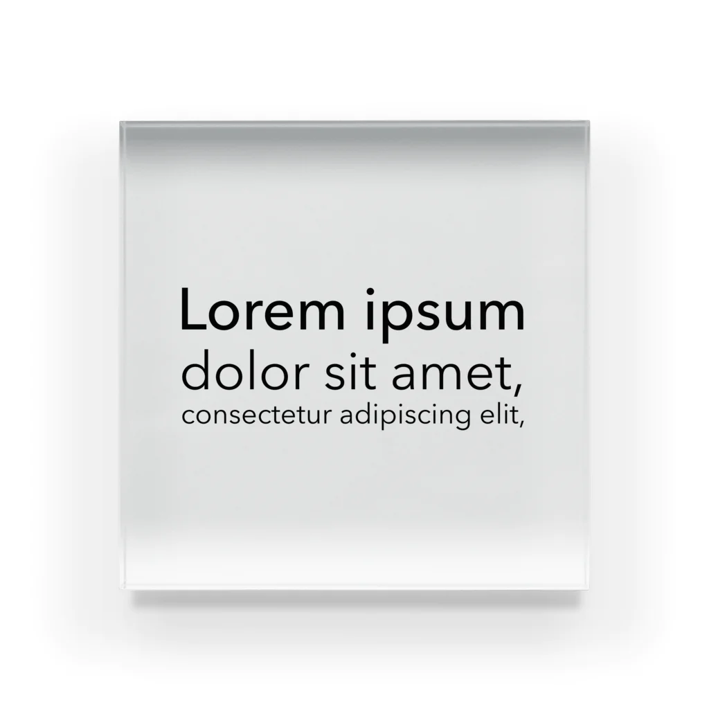 aoiro.hnのLorem ipsum アクリルブロック