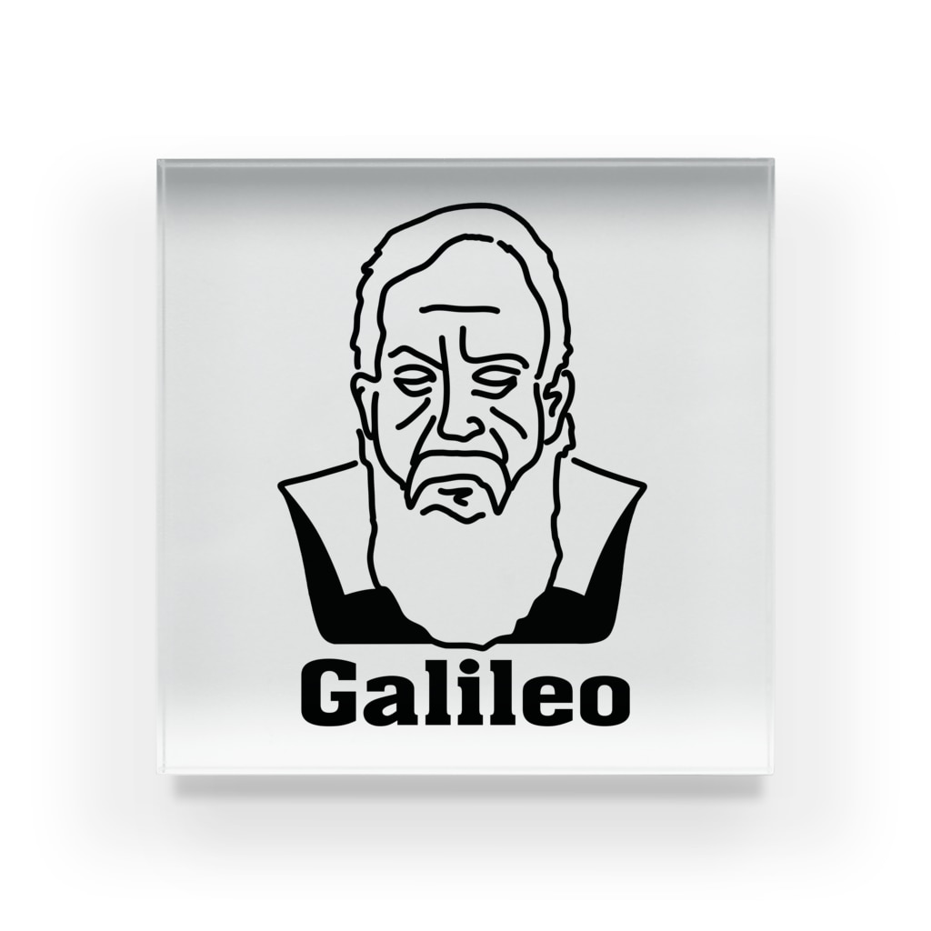 ガリレオ Galileo Galilei イラスト 歴史 偉人 Acrylic Block By Aliviosta Suzuri