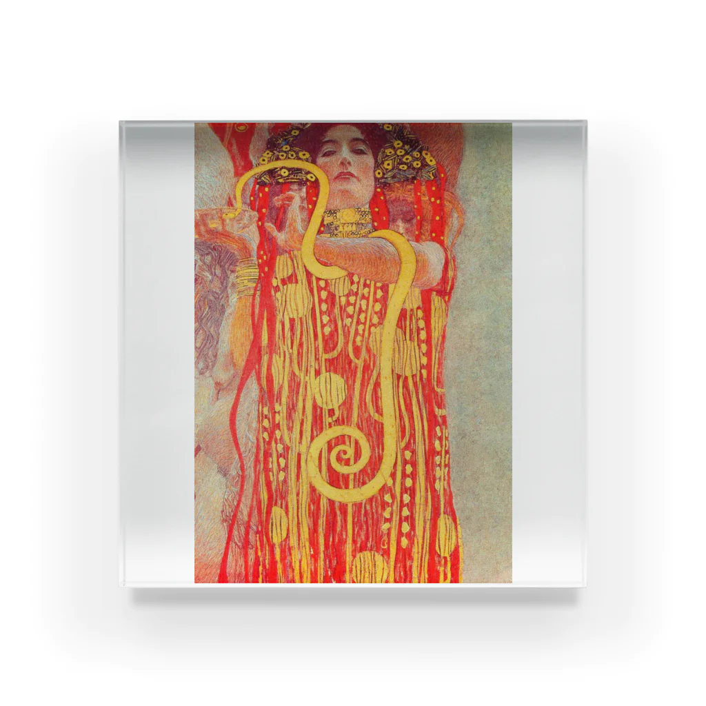 Art Baseのグスタフ・クリムト / 1907 /University of Vienna Ceiling Paintings (Medicine) / Gustav Klimt アクリルブロック