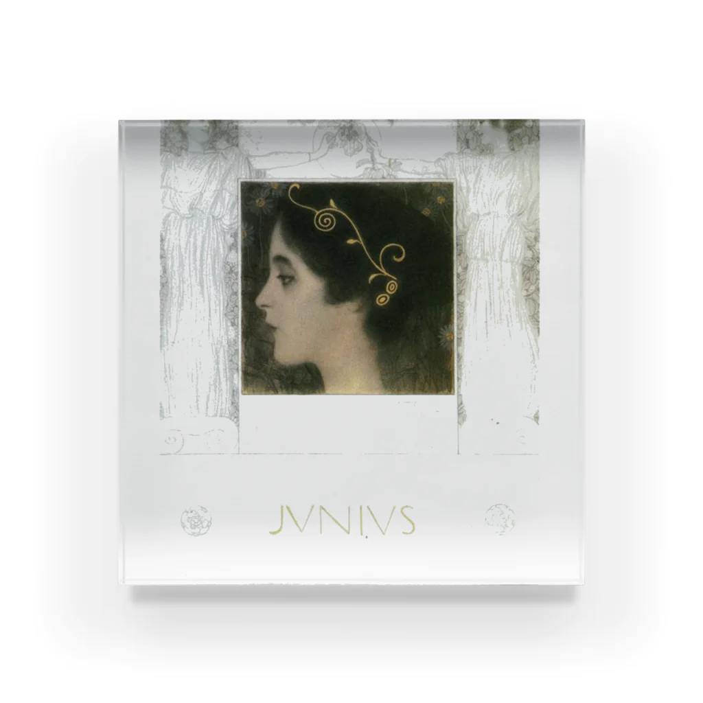 Art Baseのグスタフ・クリムト / 1896 /Junius / Gustav Klimt アクリルブロック