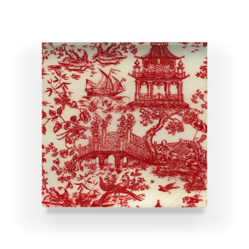 J. Jeffery Print Galleryのトワルドジュイ Toile de Jouy アクリルブロック