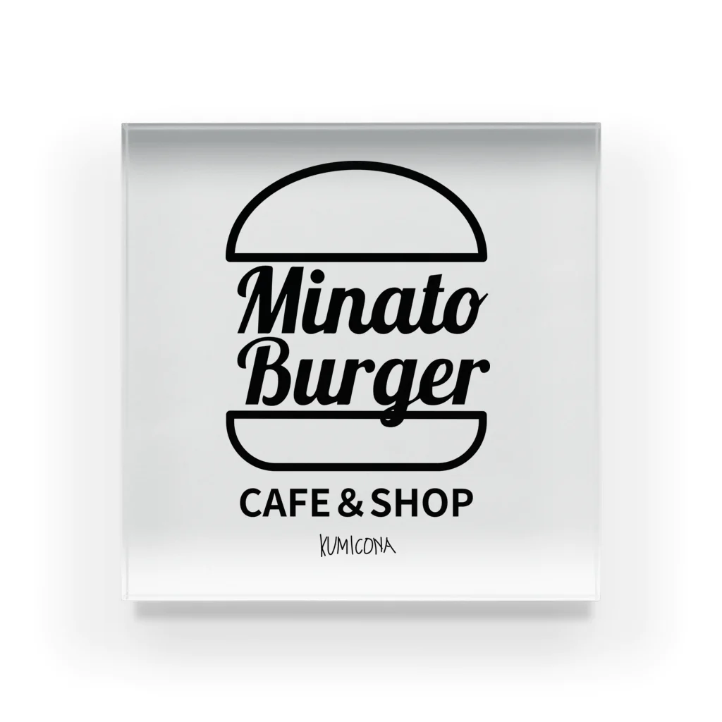 kumiconaShopのMinatoBurgerグッズ（ブラック） Acrylic Block