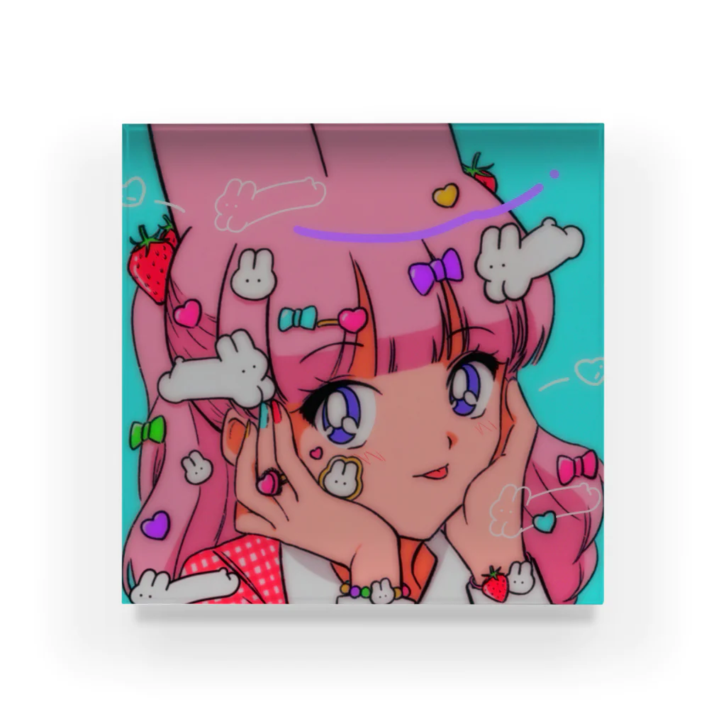 nsnのでこれ〜しょん(うさぎ) Acrylic Block