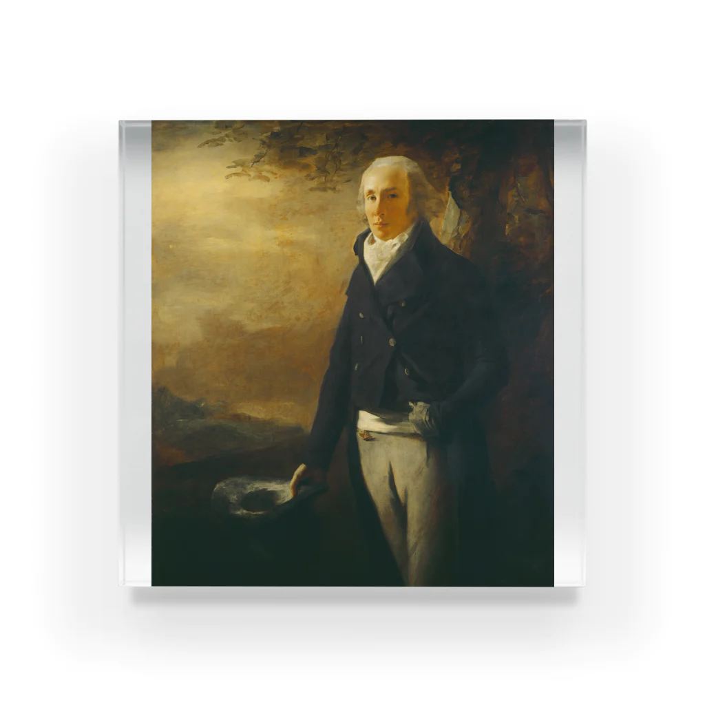 ミステリーキャンバスのヘンリー・レイバーン作　肖像画「デイビッド・アンダーソン」 アクリルブロック
