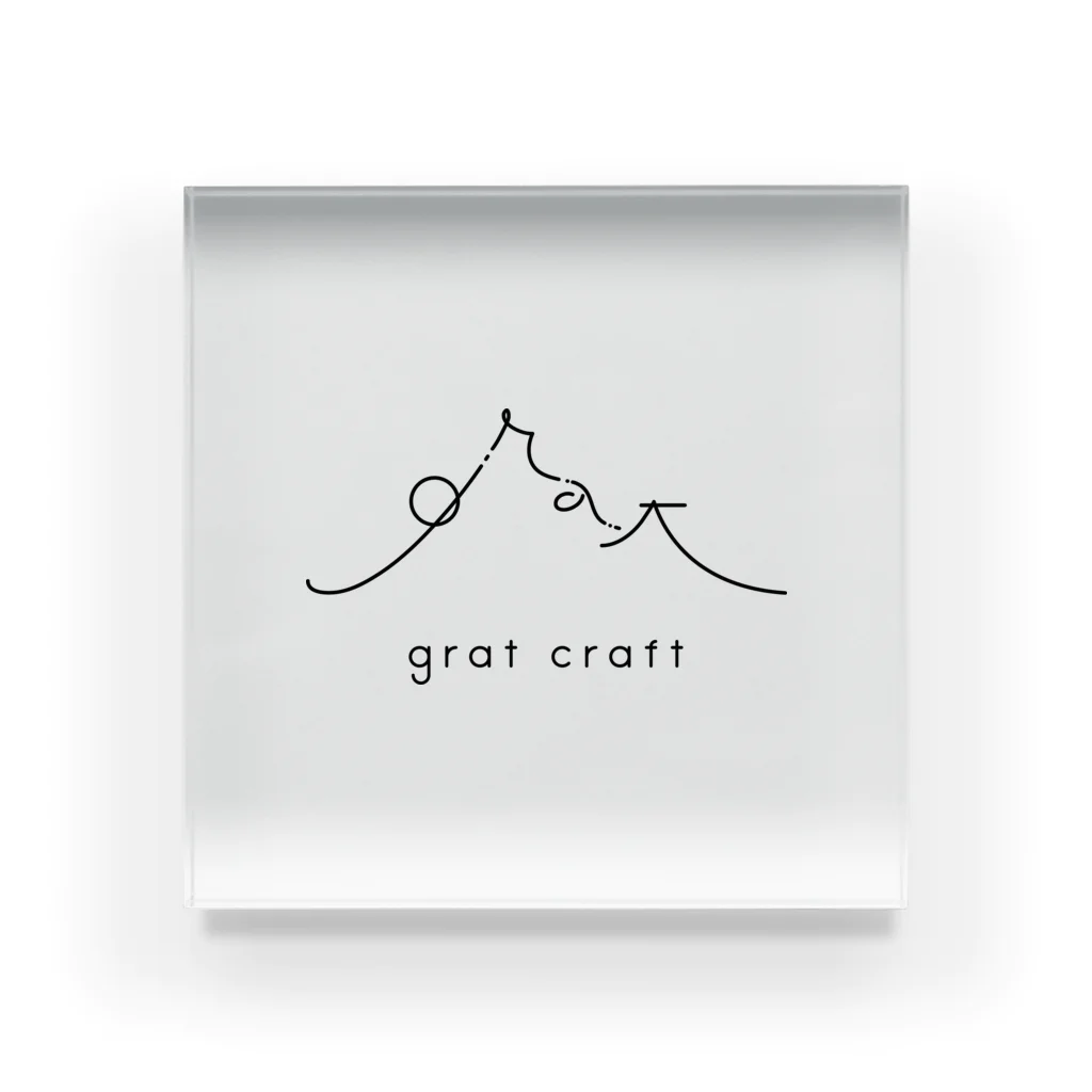 grat craftのGratcraft Logo BLK Acrylic Block