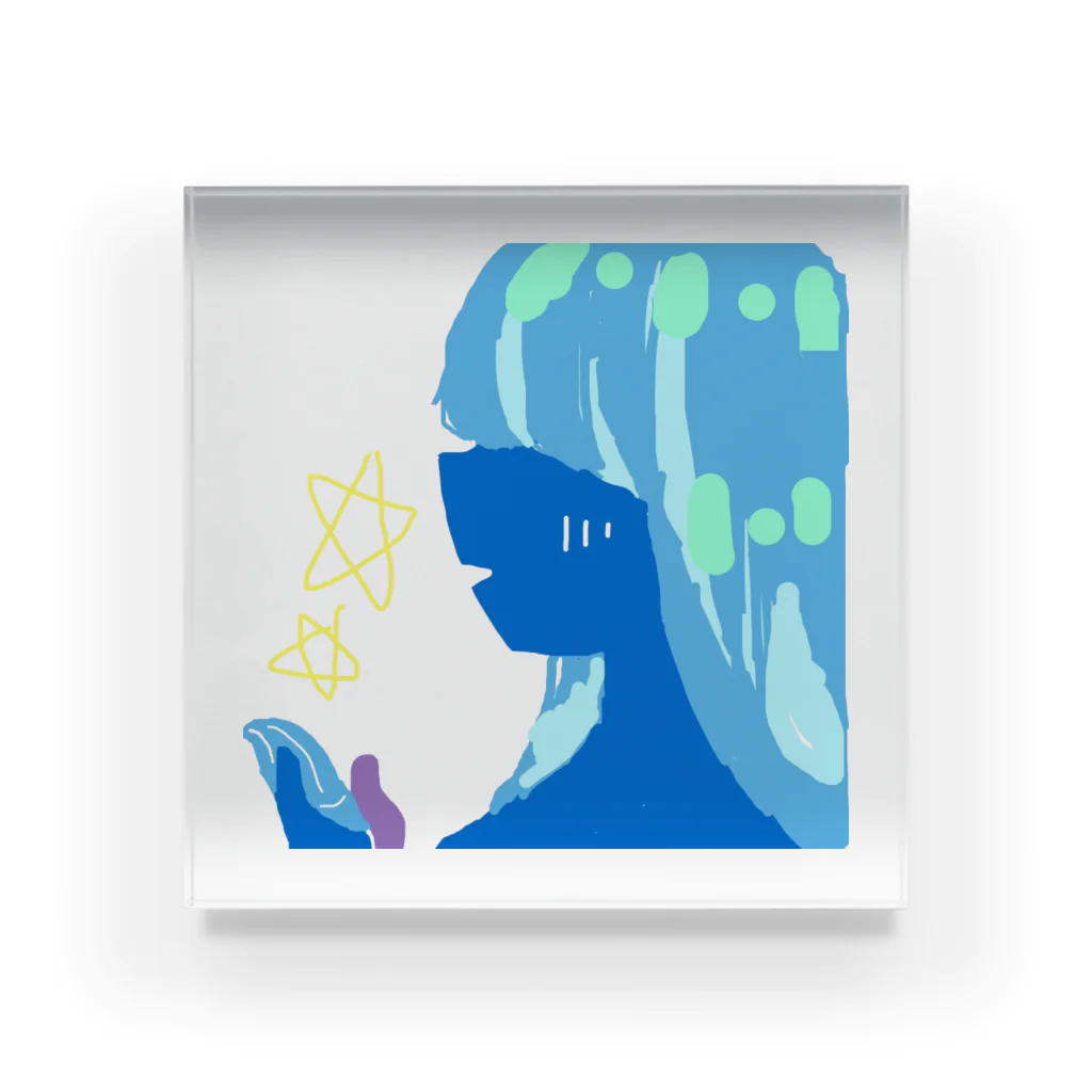 kokone1011の星と女の子 Acrylic Block