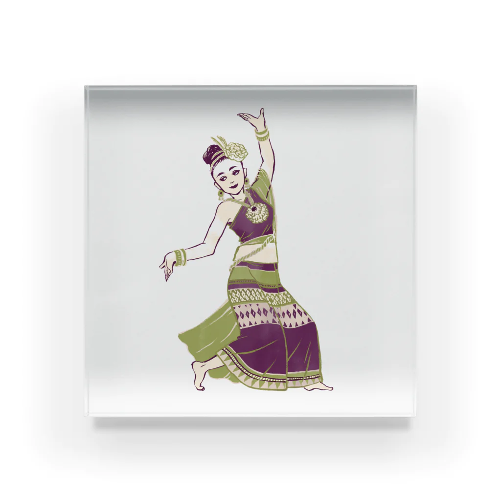 IZANAMI by Akane Yabushitaの【タイの人々】伝統舞踊のダンサー アクリルブロック