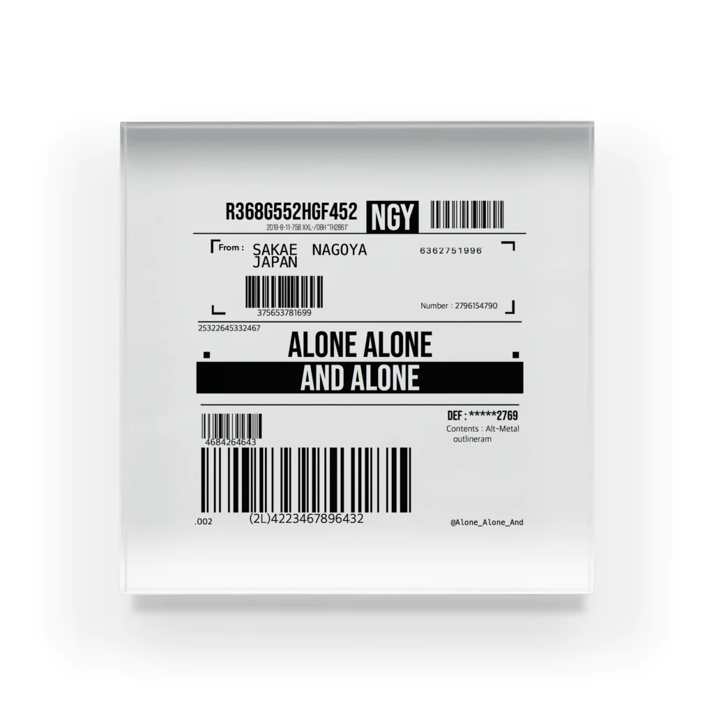 AloneAloneAndAloneのAaaa アクリルブロック