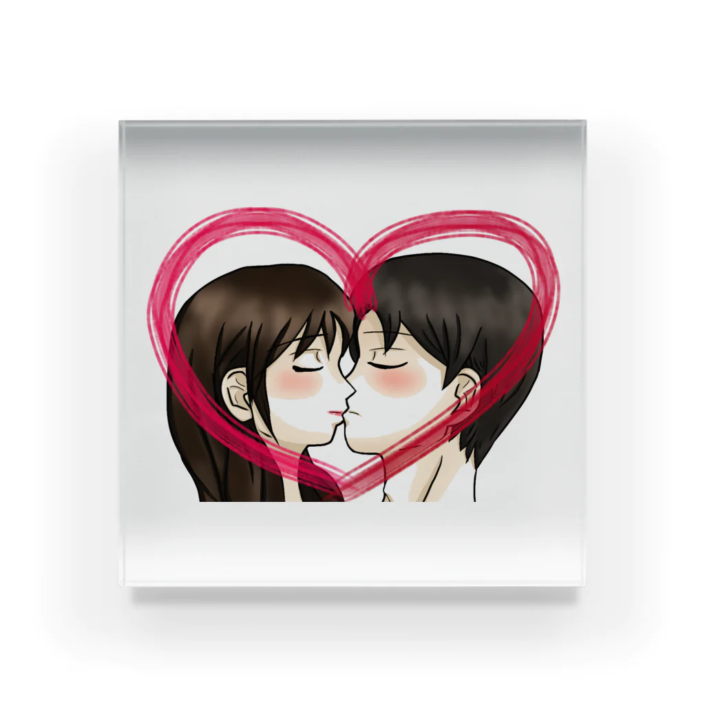 Lily bird（リリーバード）のKiss with heart♥ Acrylic Block