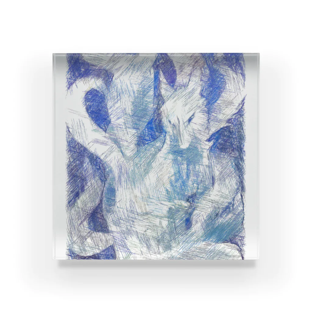 Lost'knotのBlue nine-tailed fox Acrylic Block