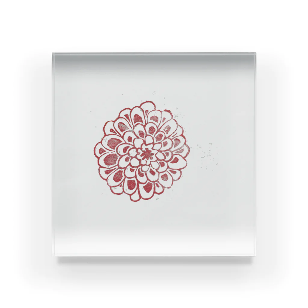 aliceliaの赤いダリア Acrylic Block