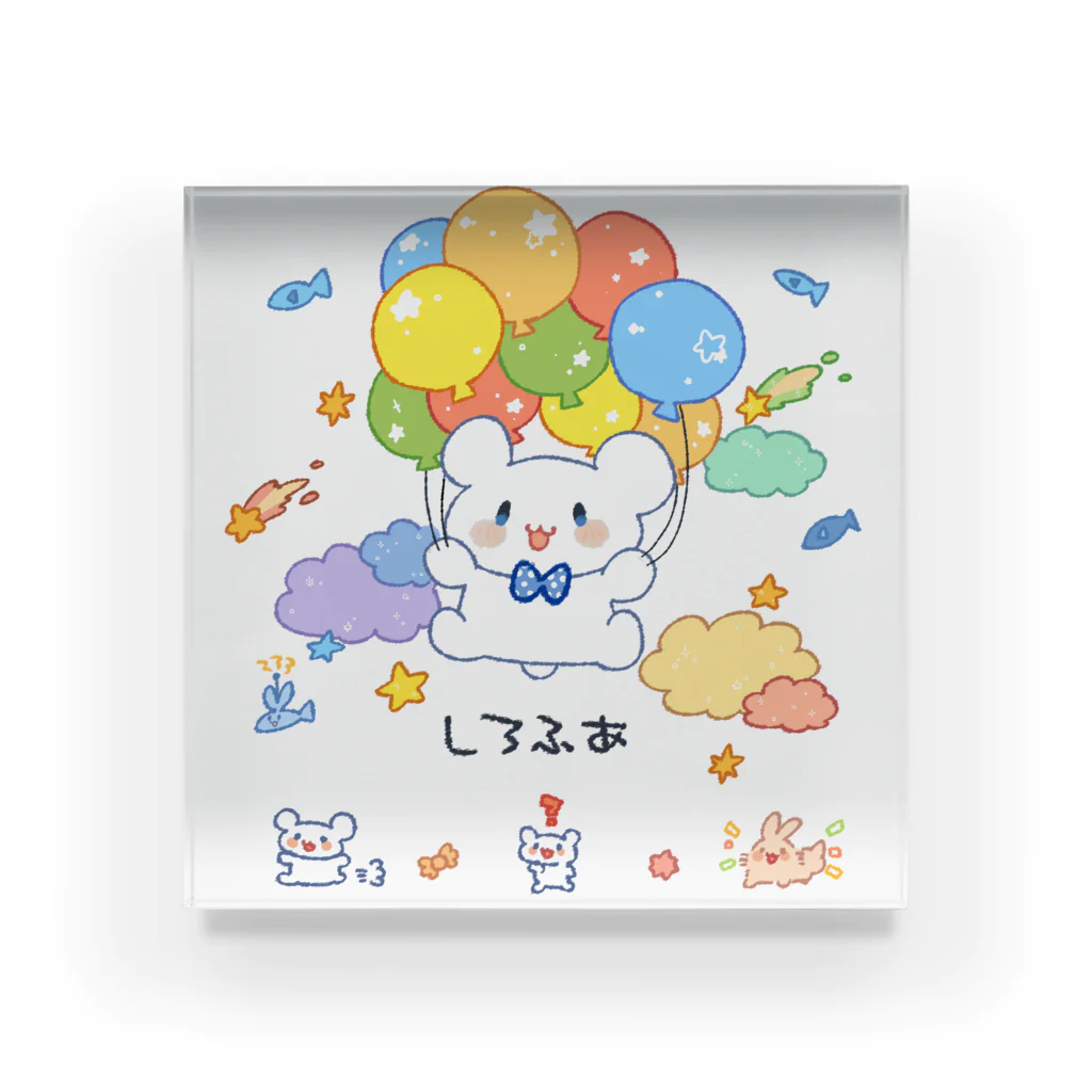 774電波店のしろふあ＊すぺしゃる Acrylic Block