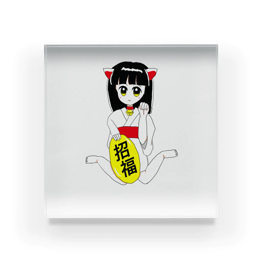 Neroliの招き猫娘 Acrylic Block