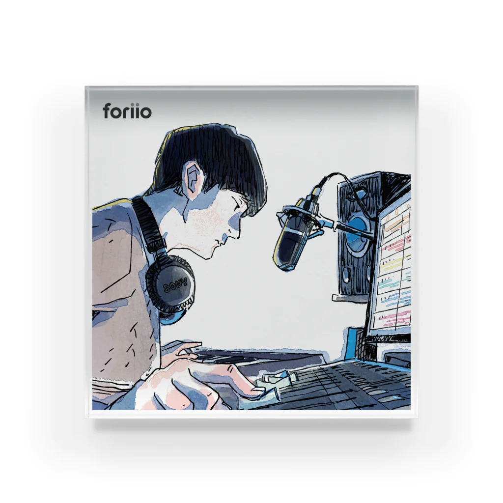 foriio - クリエイターのポートフォリオプラットフォームの2020 Keep creating... コンポーザー アクリルブロック