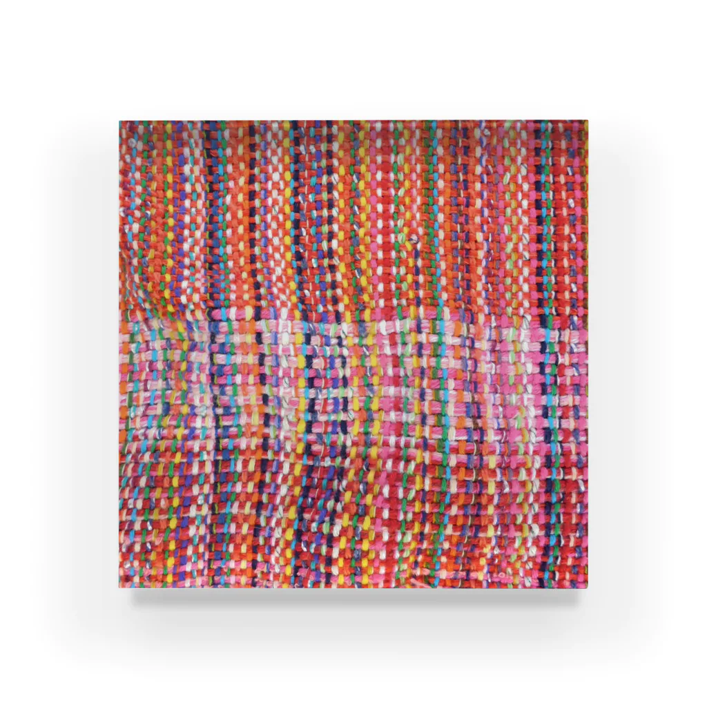 Hana Sungo　はなさんごのHand weaving-Rｗ Acrylic Block