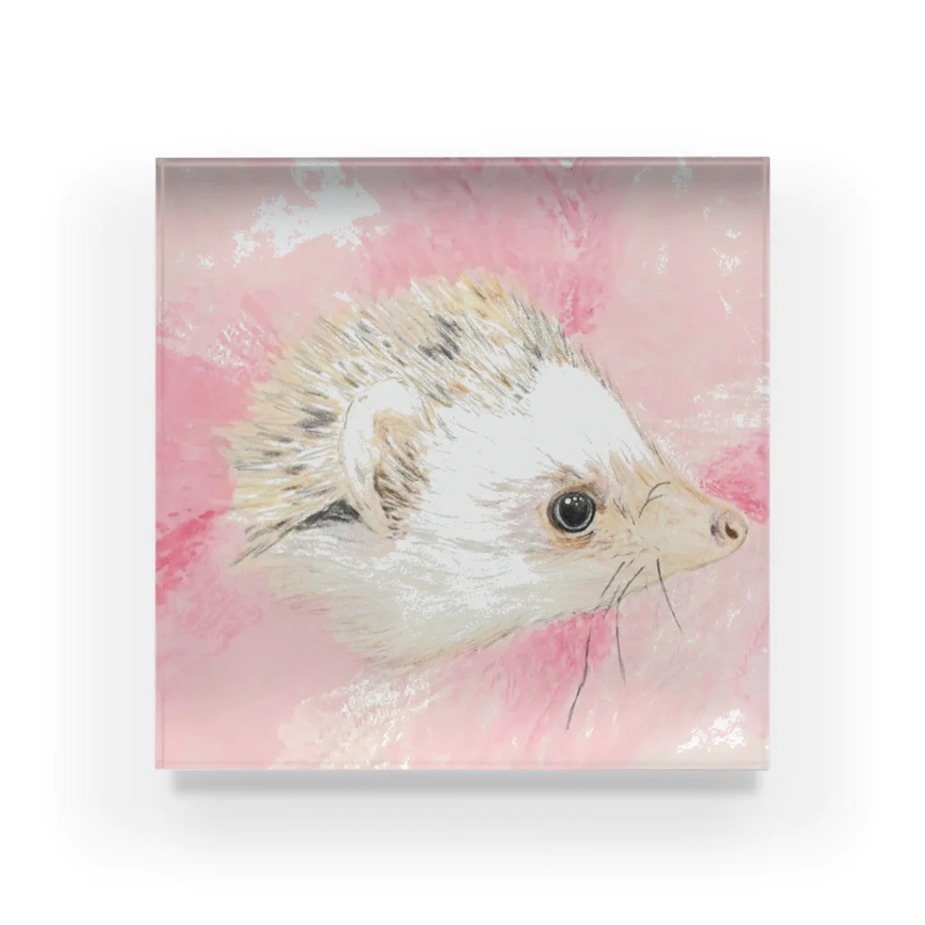 えきじょ。のiamHEDGEHOG!SAKURA Acrylic Block