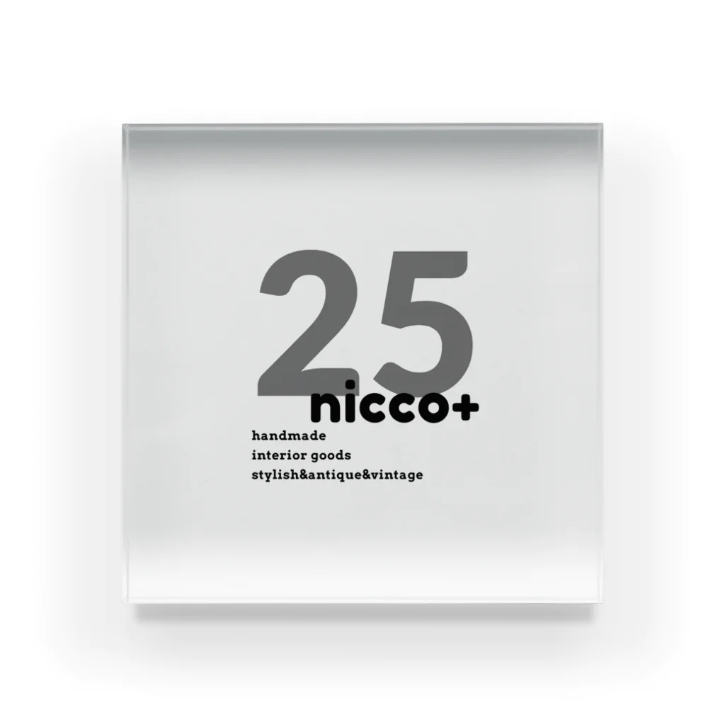 25nicco+の25nicco +オリジナルロゴ アクリルブロック