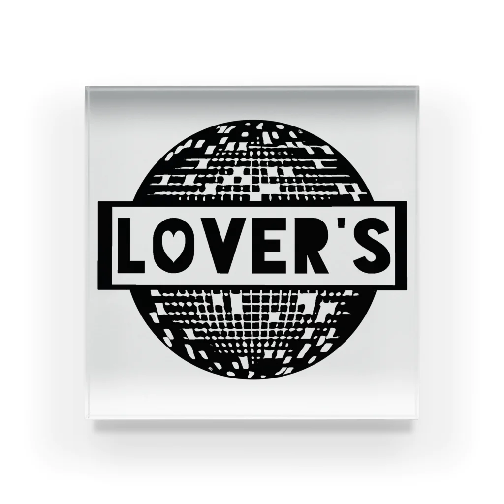 歌謡曲カフェLover'sのlovers ミラーボール 아크릴 블럭