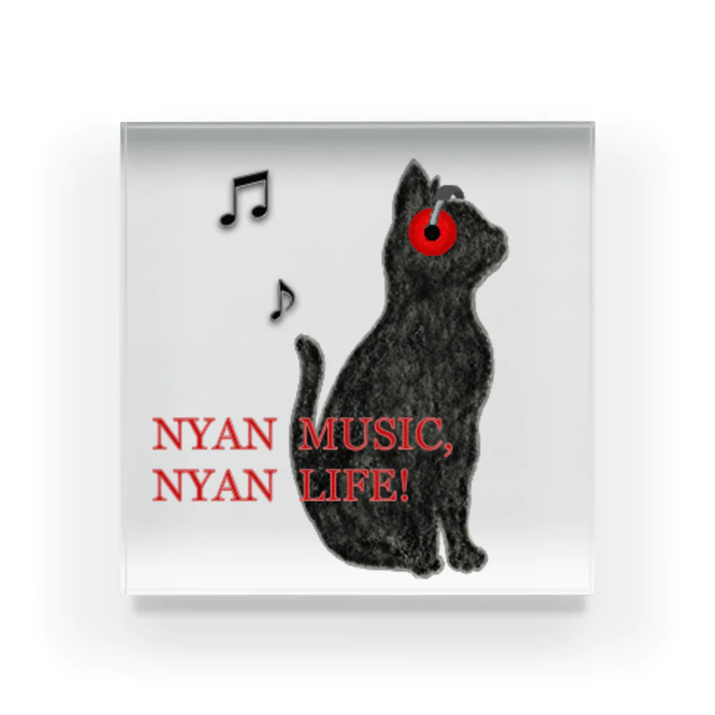 koroesuのNYAN MUSIC NYAN LIFE ! Acrylic Block