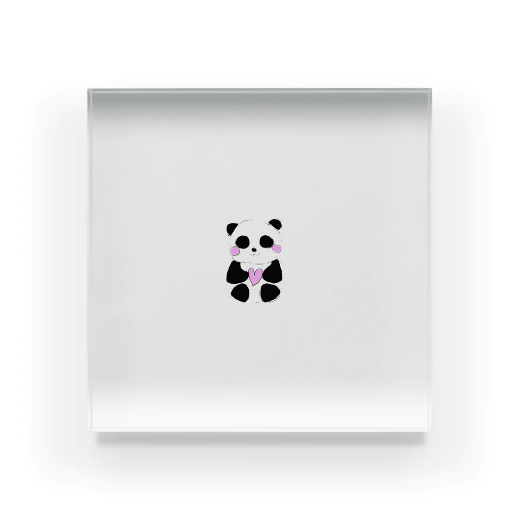 Japanese_NomadのPanda with love  Acrylic Block