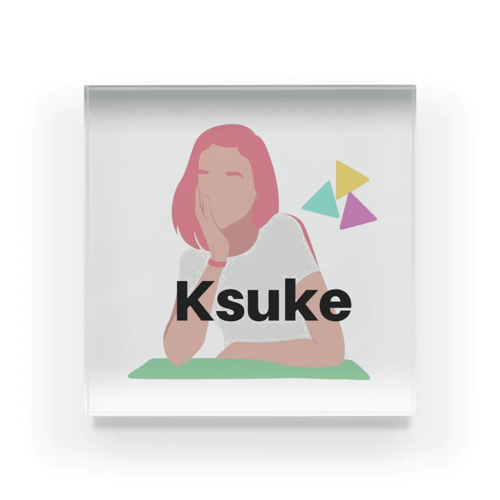 KsukeのKsuke ロゴ Acrylic Block