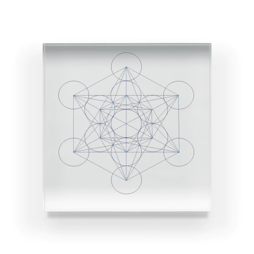 silvermist358のシンプル　「Metatron’s Cube」 Acrylic Block