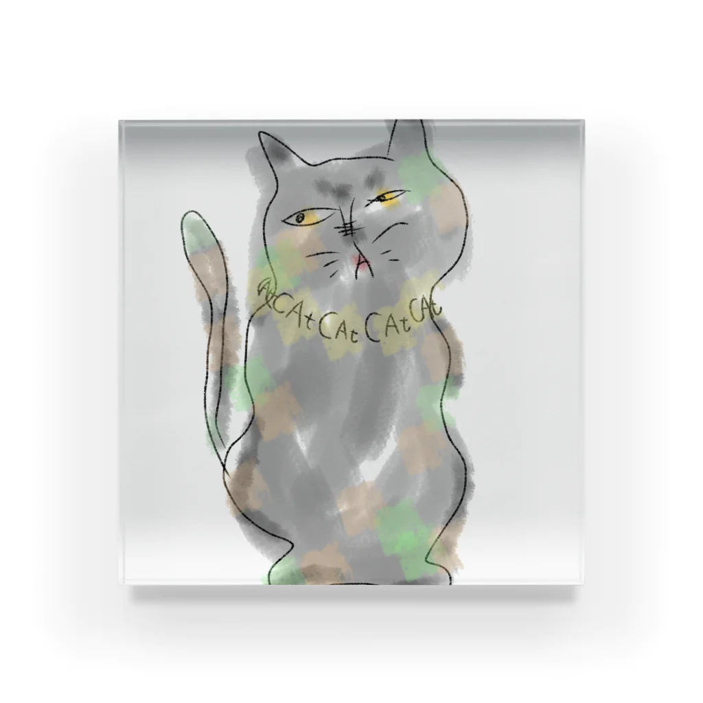 popokoroのcat※necklace Acrylic Block