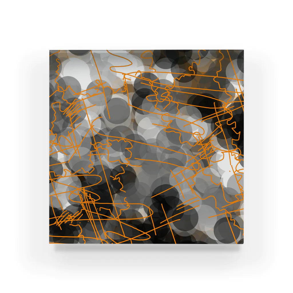 Shohei Fukudaのオレンジ色の雲 Acrylic Block