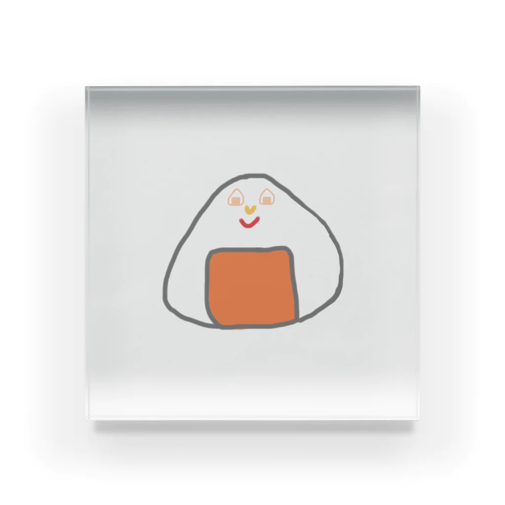 胡実クルミのOrange rice ball boy Acrylic Block