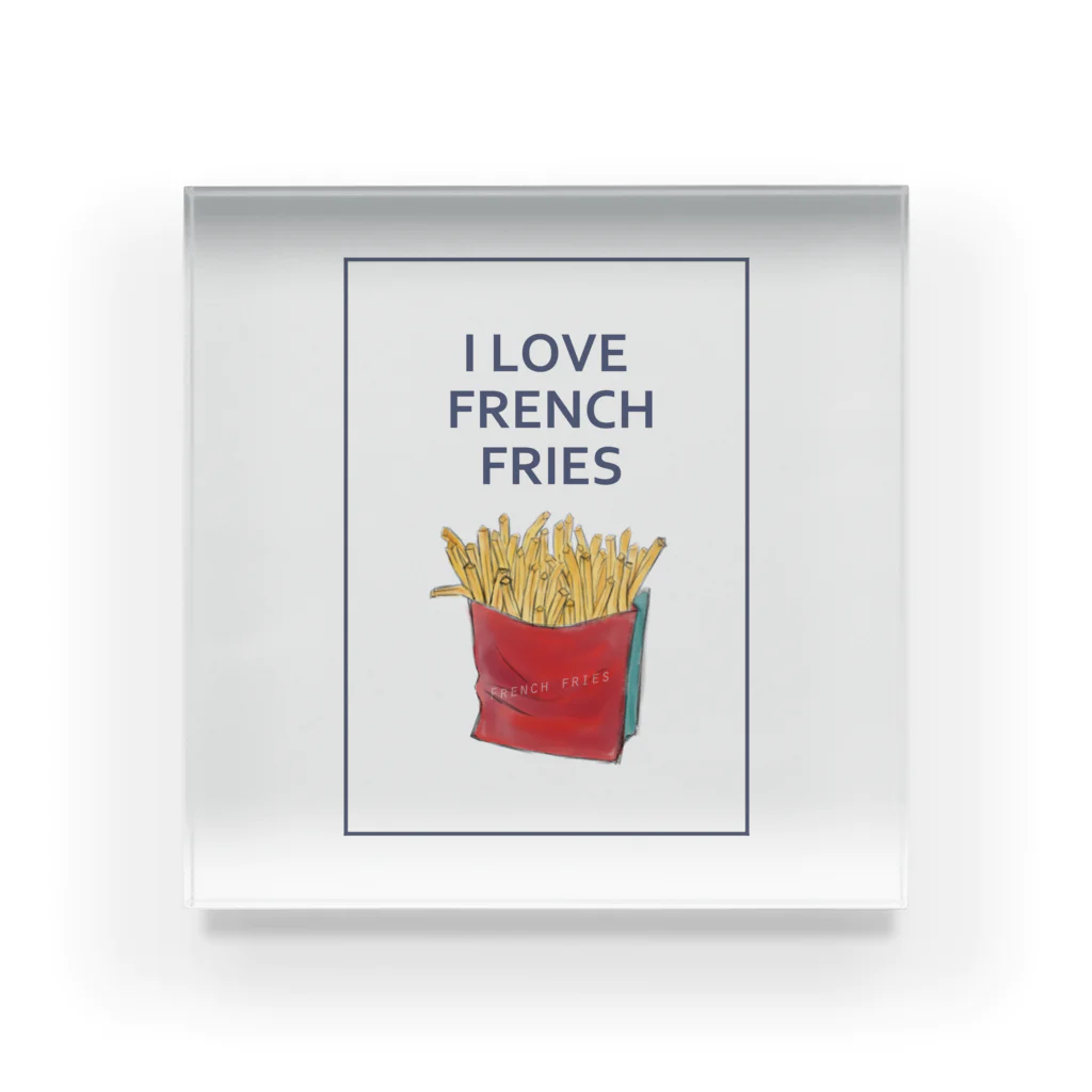 NATSUYA TAKASAKIのI LOVE FRENCH FRIES Acrylic Block