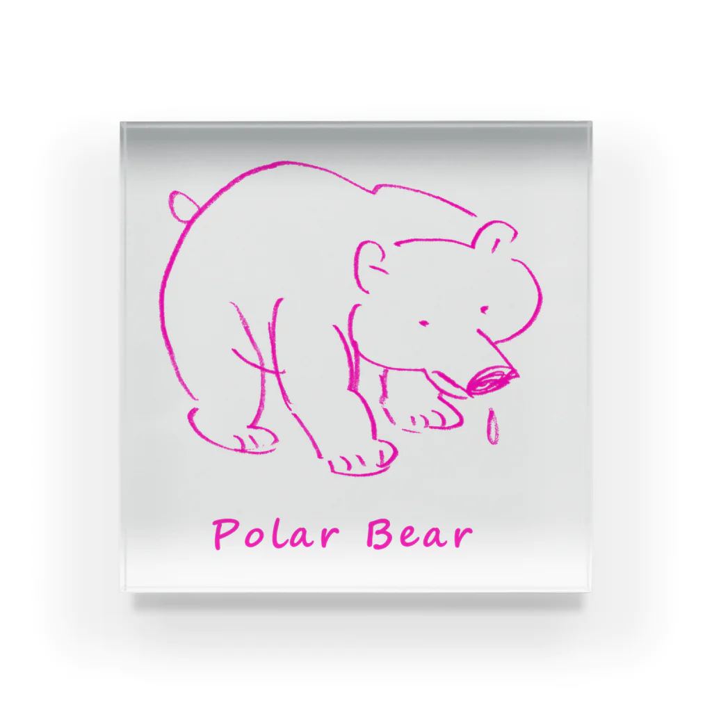 よこづな文庫のPolar Bear。 Acrylic Block