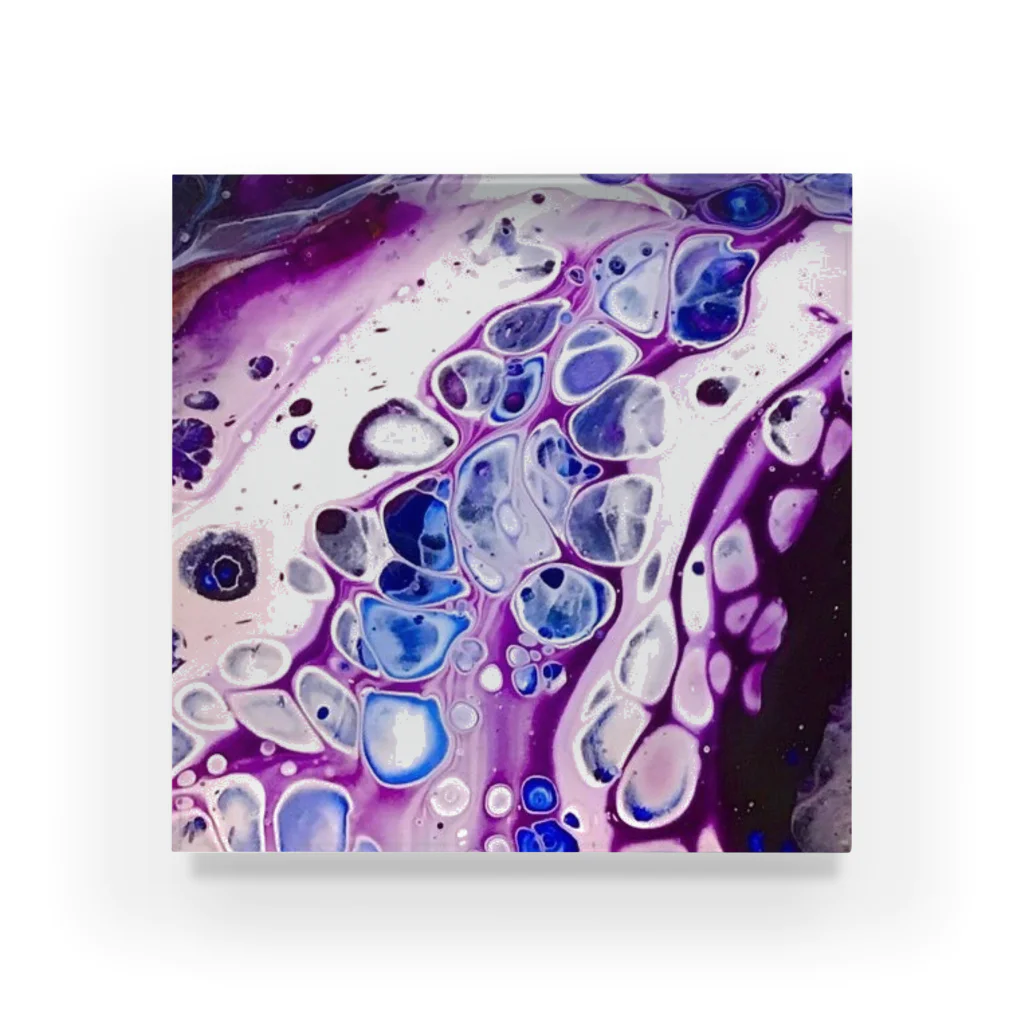 akane_shopの白い紫 Acrylic Block