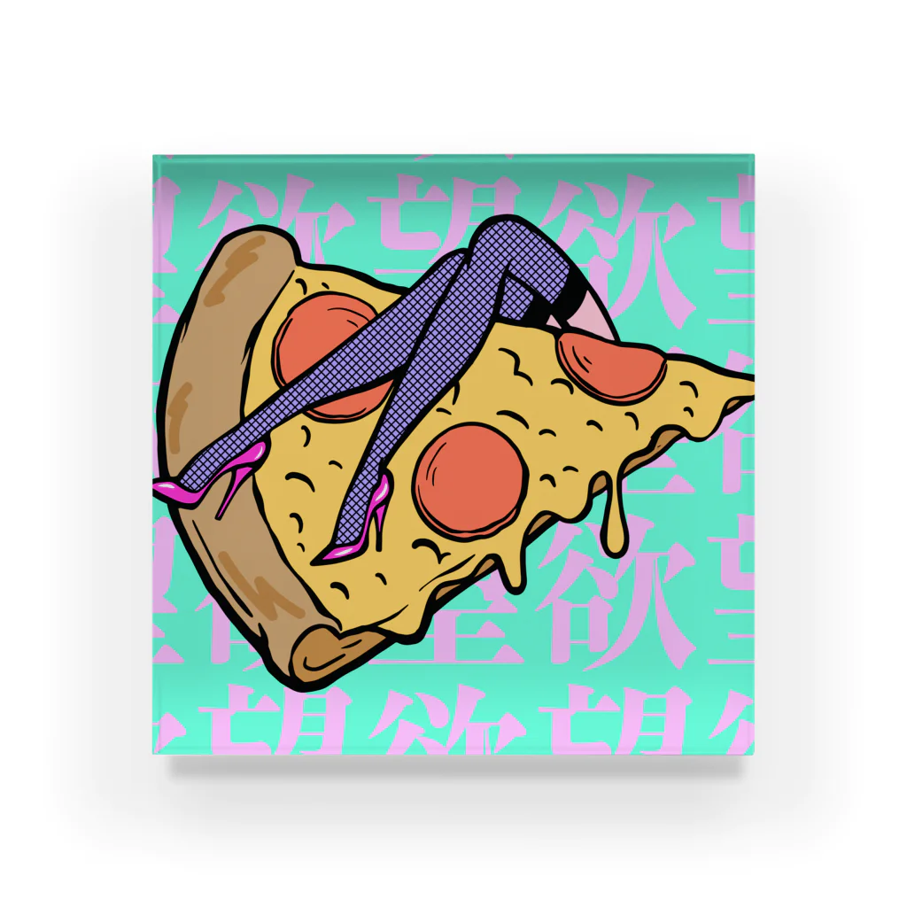 Mieko_Kawasakiの欲望のピザ🍕　GUILTY PLEASURE PIZZA HIGH HEEL Acrylic Block