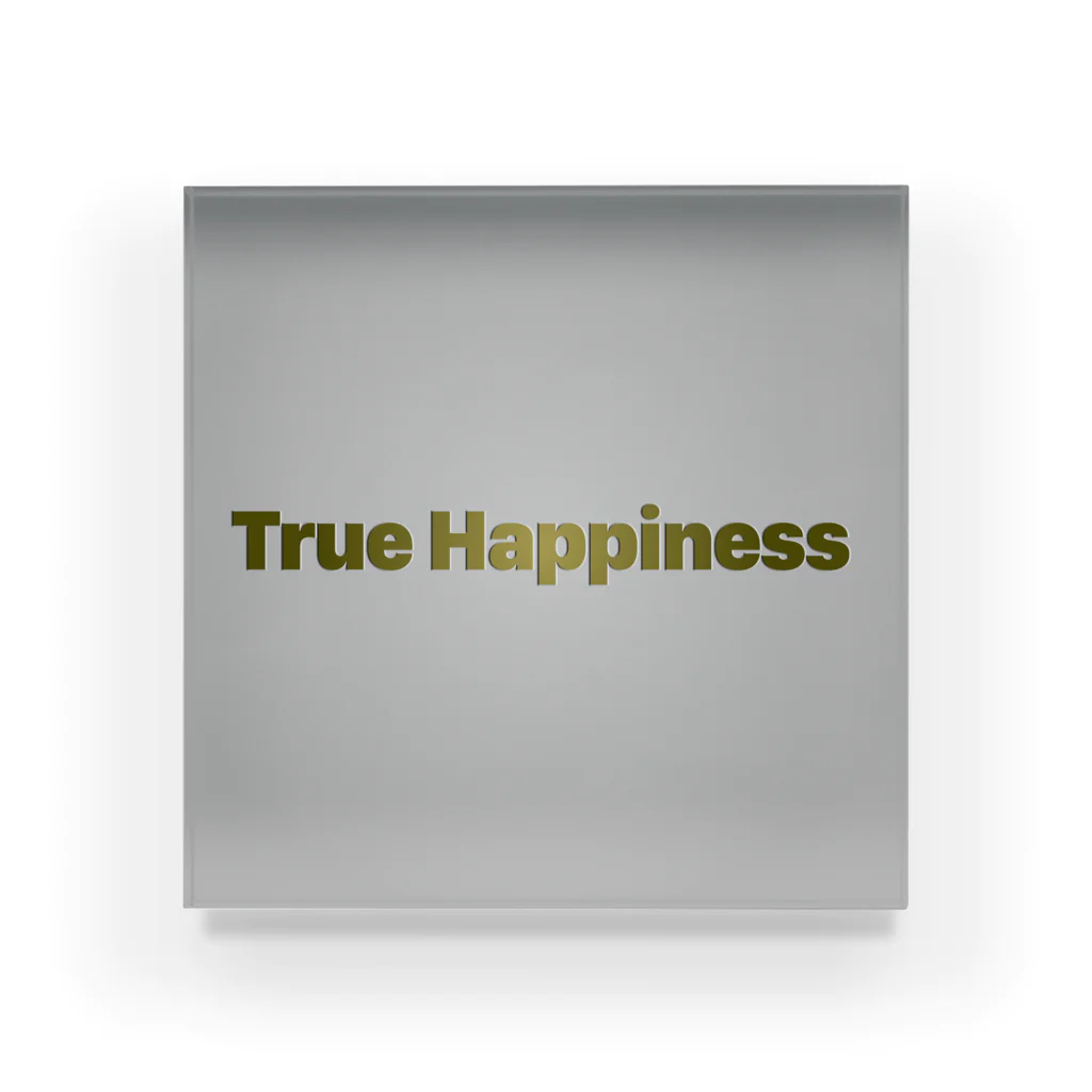 Happiness.TのTrueHappinessgold Acrylic Block