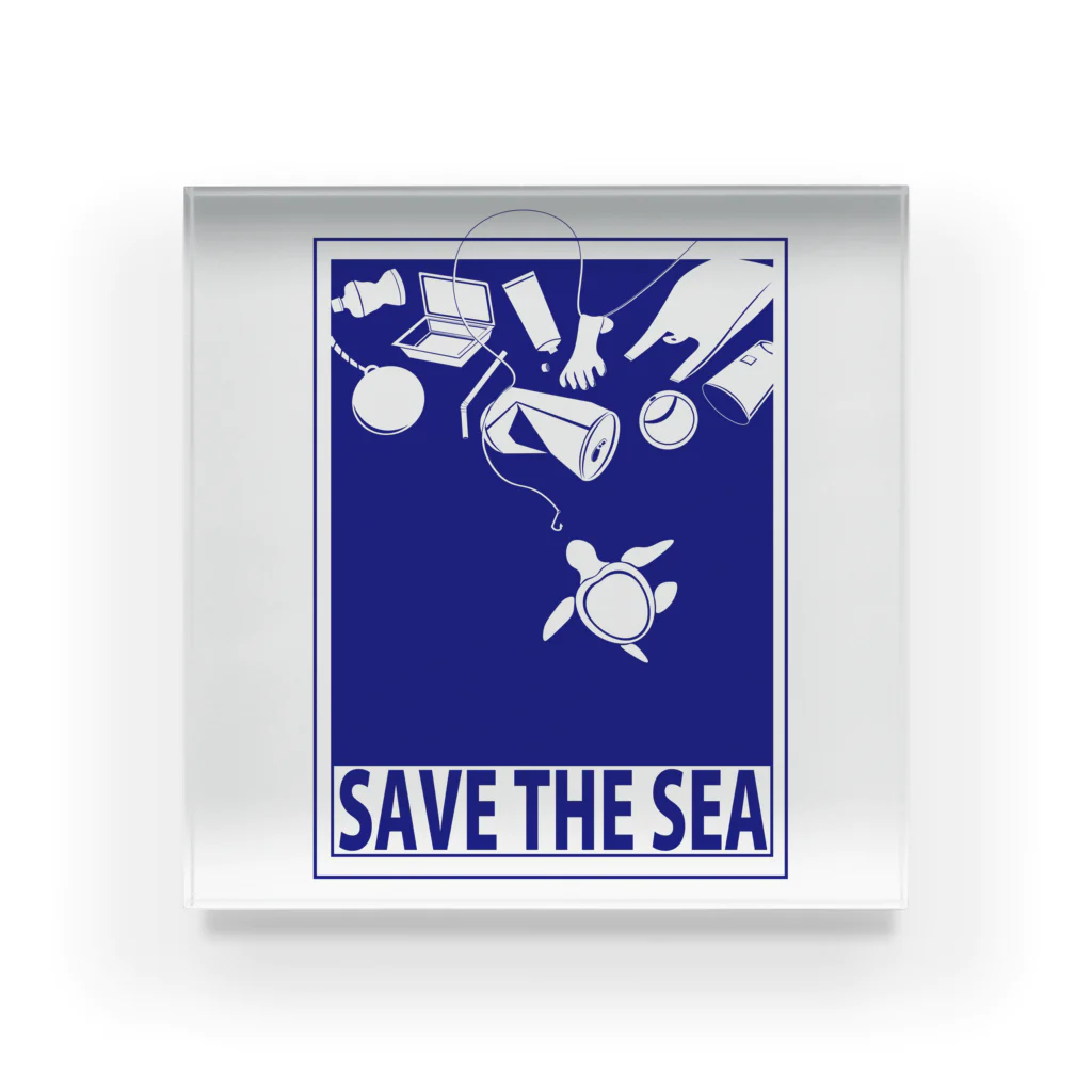 ナントカのSAVE THE SEA Acrylic Block