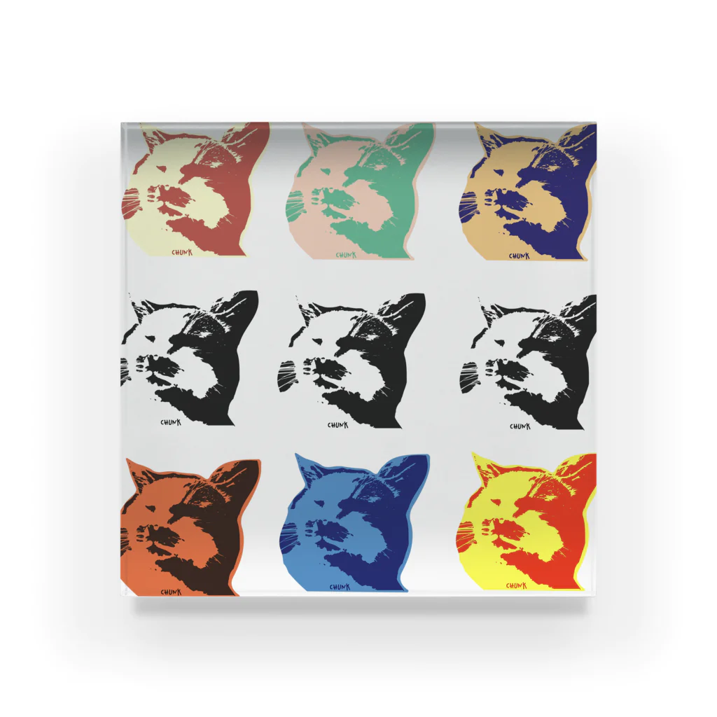 Chunk The CatのTwo-Toned Chunk The Cat  Acrylic Block