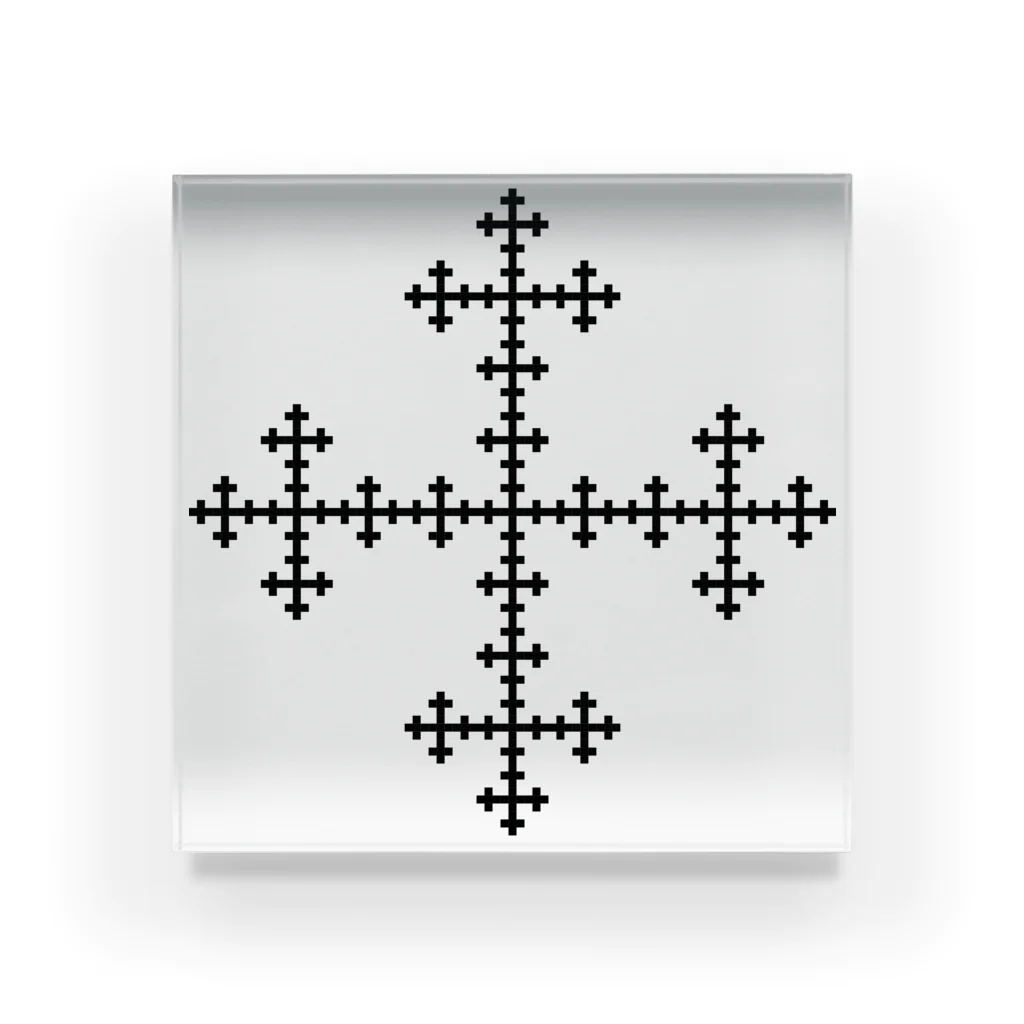 FRACTAL / フラクタルのFractal Vicsek Snowflake Acrylic Block