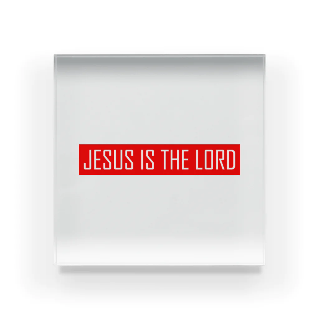 PRAISEのJESUS IS THE LORD （赤） アクリルブロック